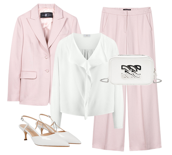 Элегантный образ в нежно-розовом оттенке