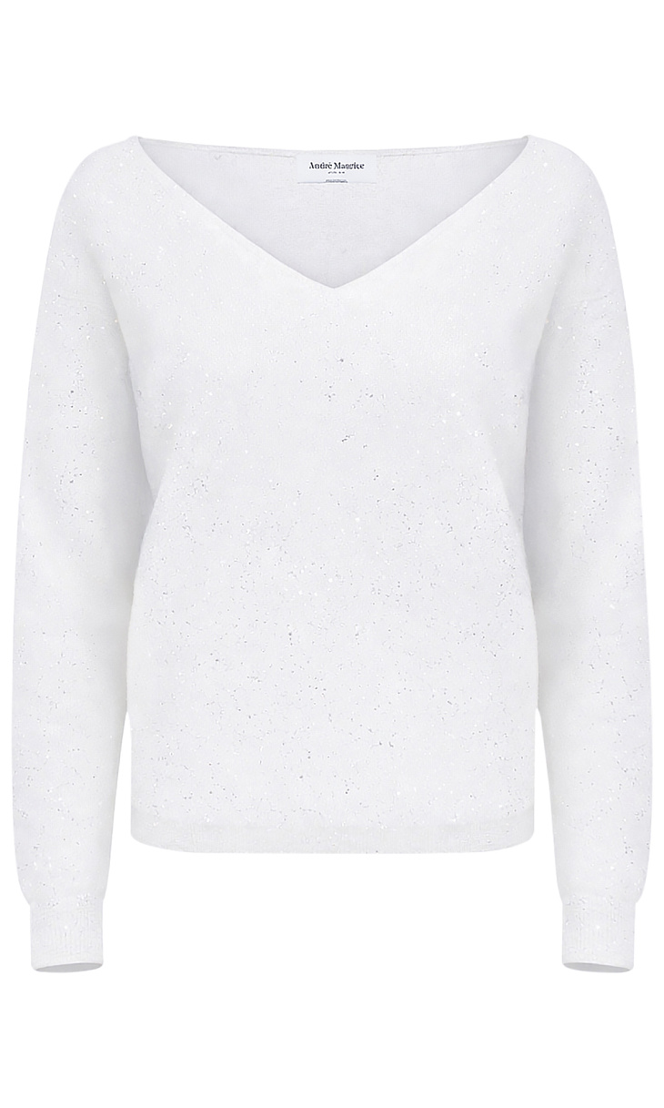 ANDRE MAURICE: Пуловер с пайетками