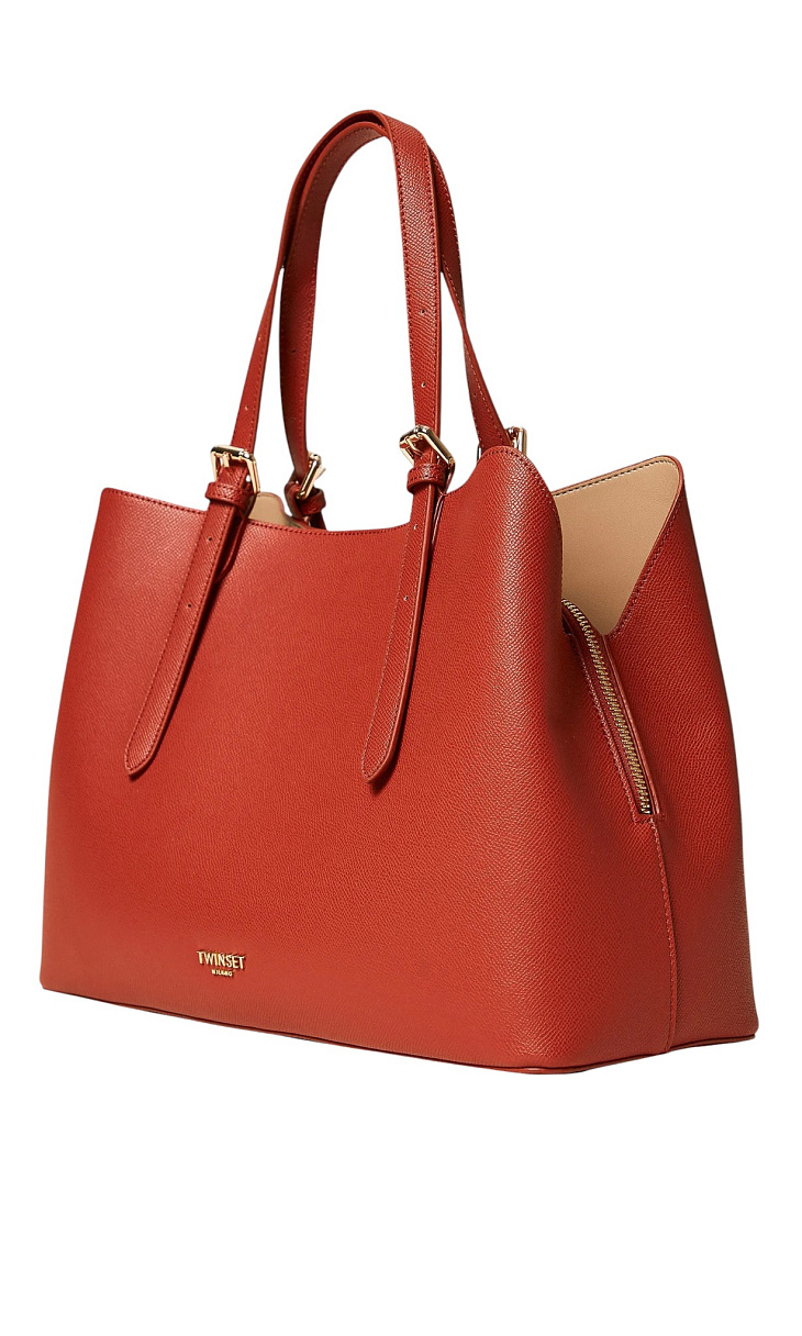 TWINSET: Сумка с пряжками и логотипом