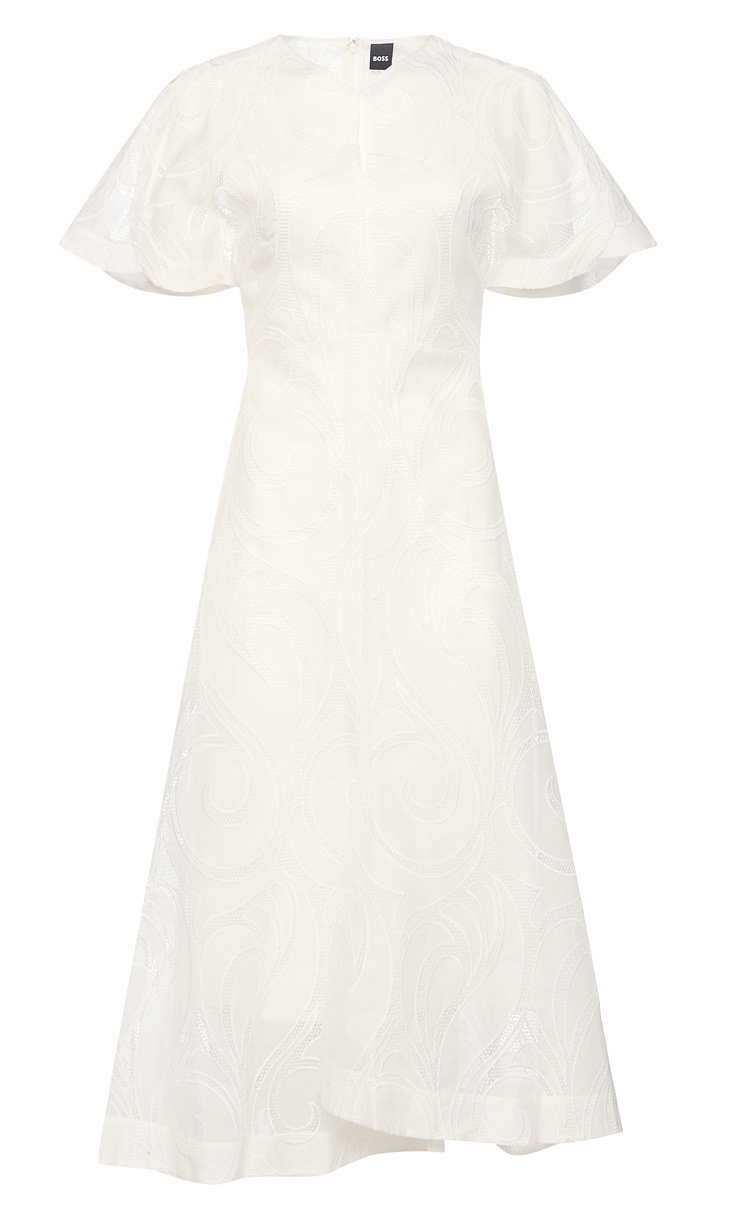 HUGO BOSS: Платье из рами