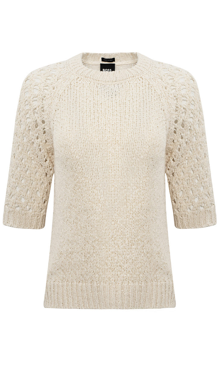 HUGO BOSS: Пуловер с короткими рукавами