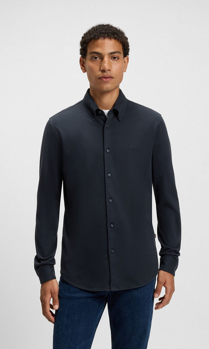 HUGO BOSS: Рубашка из джерси