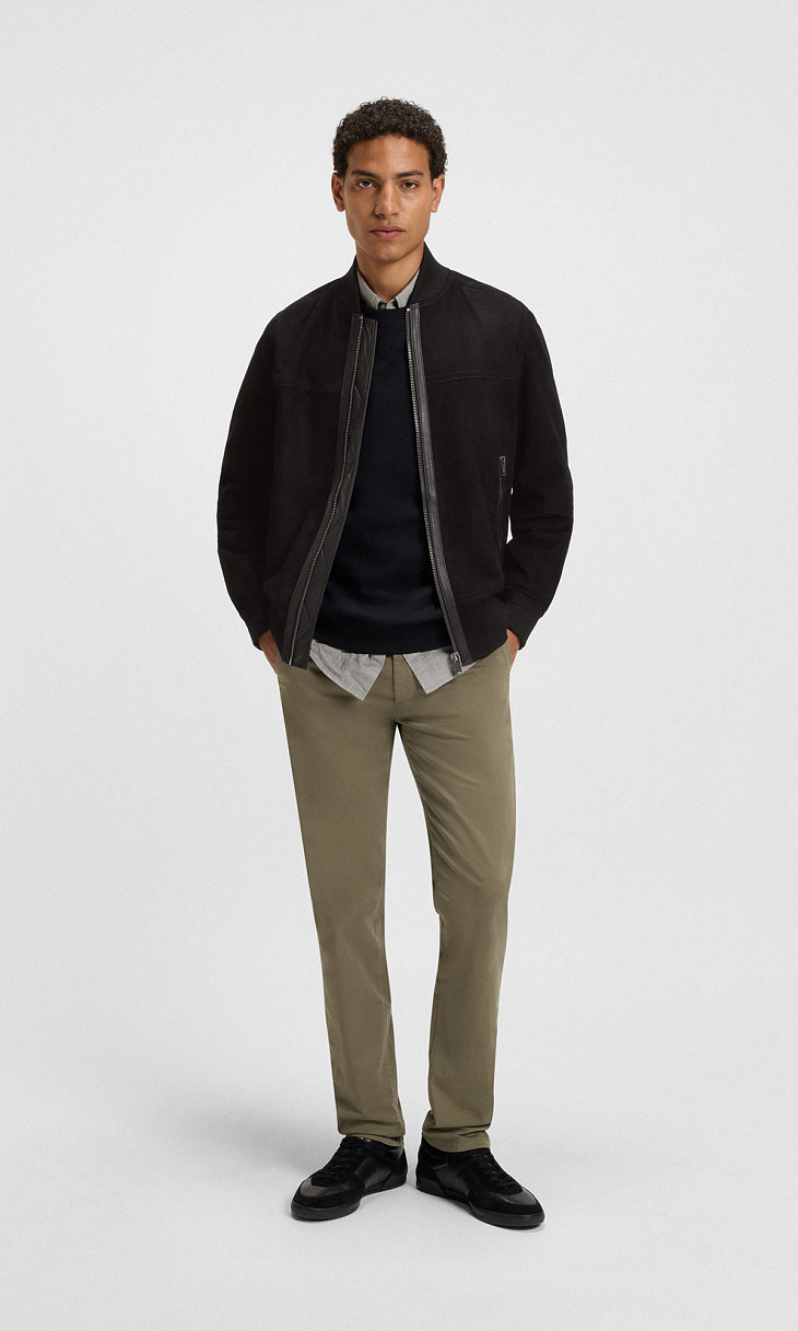 HUGO BOSS: Куртка из замши