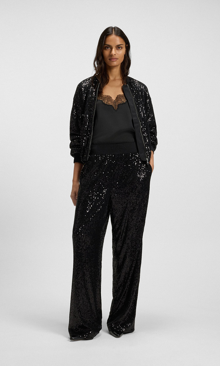 HUGO BOSS: Топ с кружевом