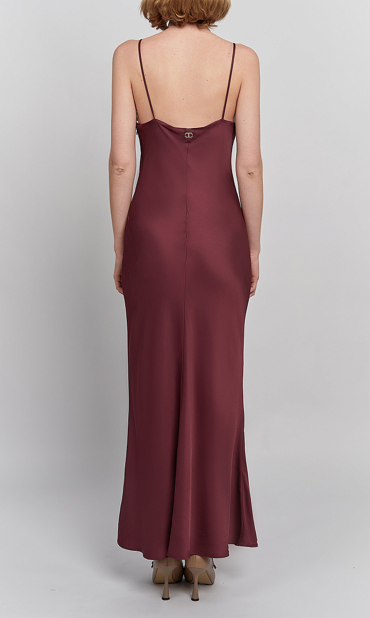 TWINSET: Платье макси с кружевом