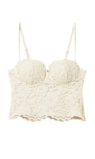 Укороченный кружевной топ