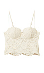 TWINSET: Укороченный кружевной топ