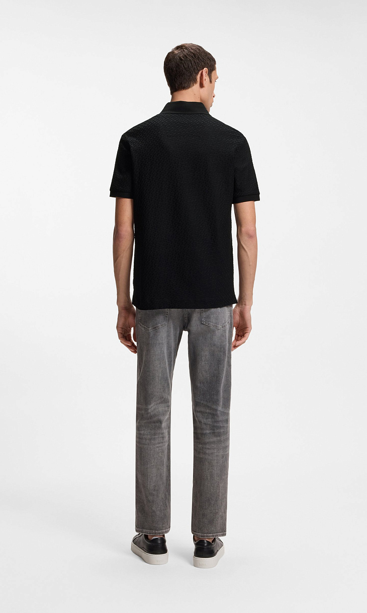 HUGO BOSS: Поло с жаккардовым узором