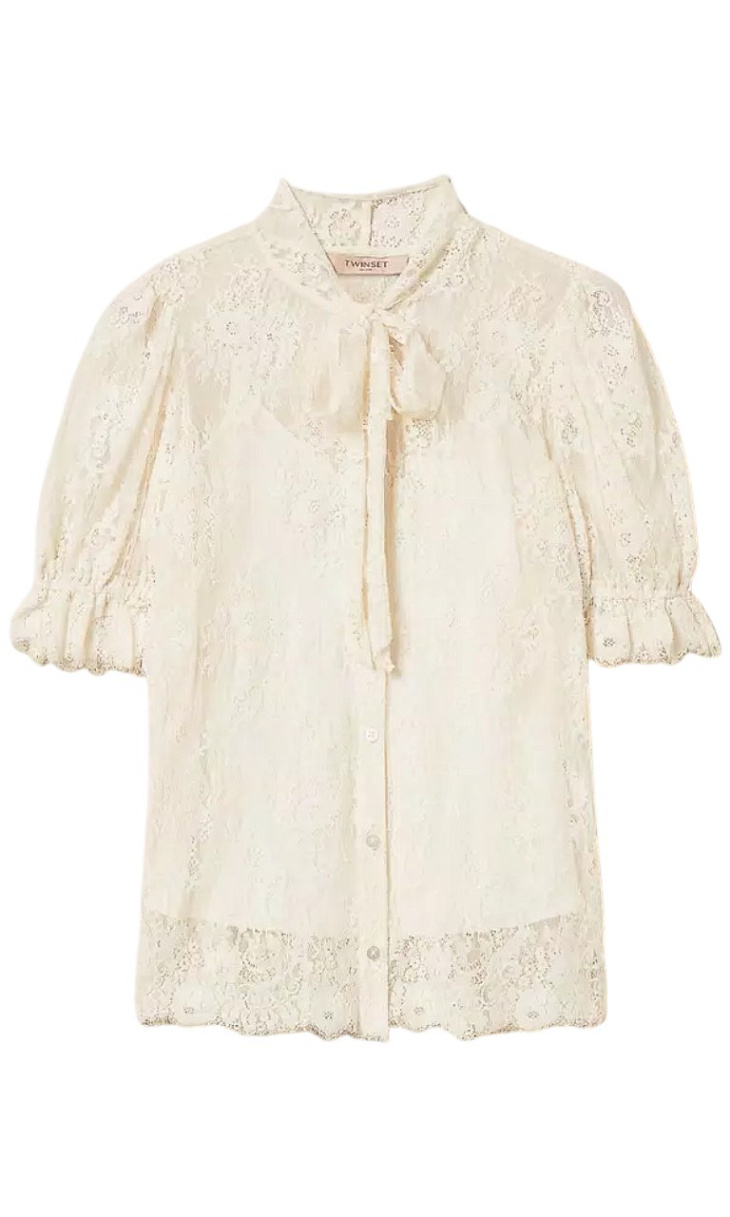 TWINSET: Кружевная блуза