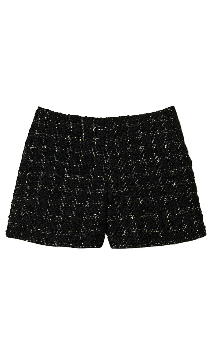 TWINSET: Шорты-букле с рисунком в клетку