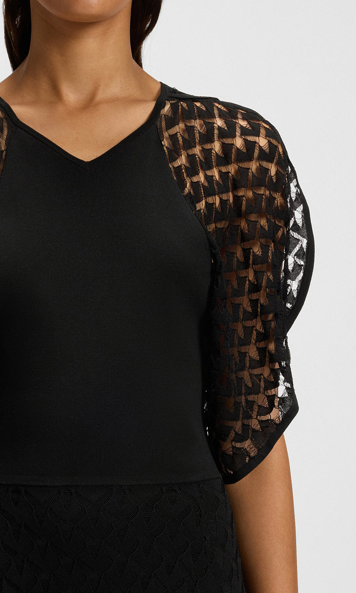 HUGO BOSS: Ажурное платье