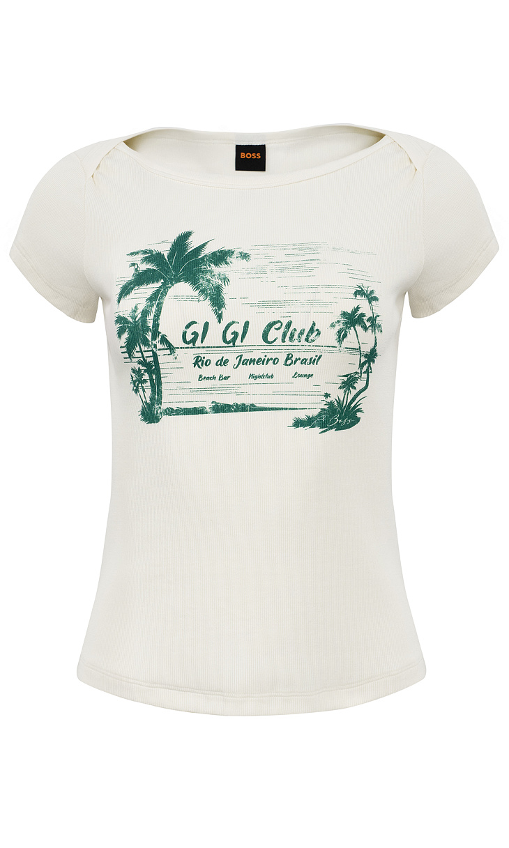 HUGO BOSS: Футболка с принтом