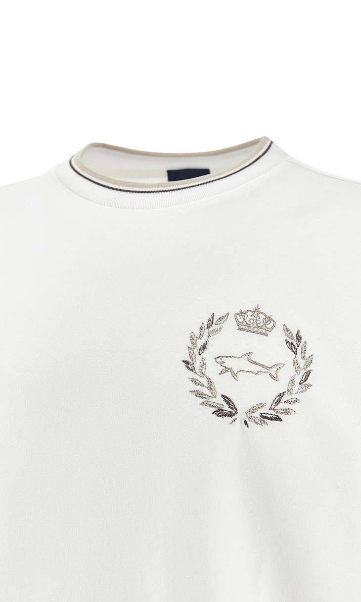 Paul Shark: Пуловер из хлопка с вышивкой