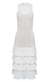 Ажурное платье с воланами