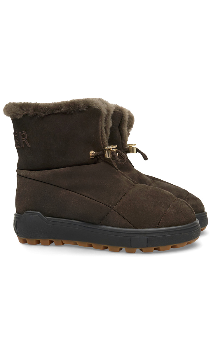 BOGNER: Полусапоги из замши и меха