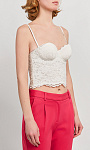 TWINSET: Укороченный кружевной топ