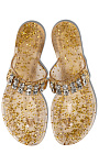 CASADEI: Шлепанцы со стразами