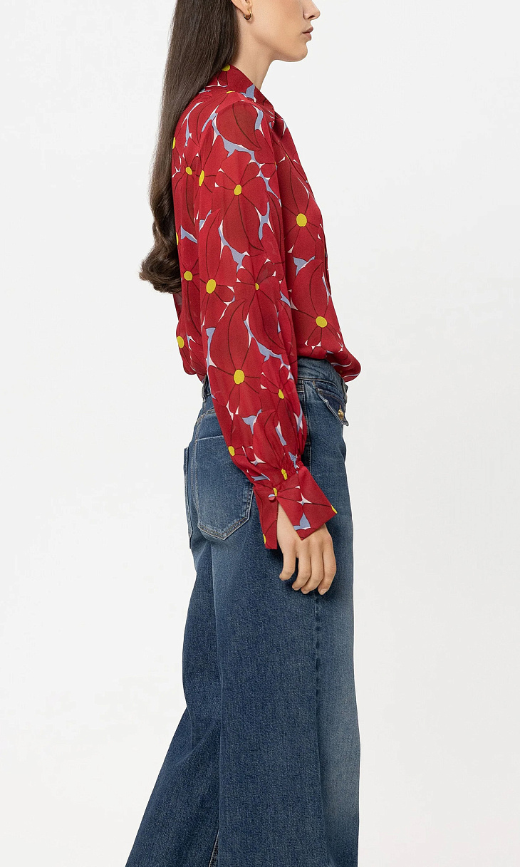 LUISA CERANO: Блуза с принтом