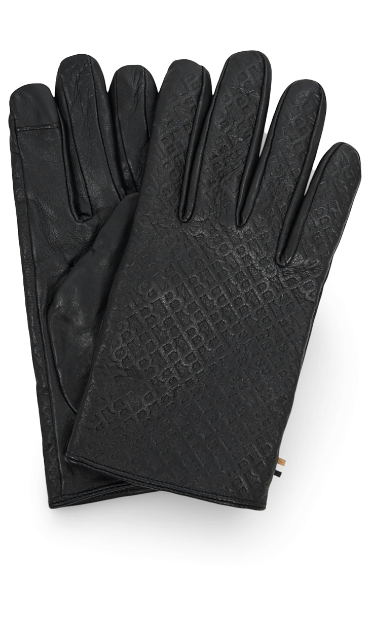 HUGO BOSS: Перчатки из кожи