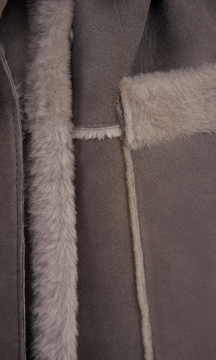 MARION FASHION: Дубленка с карманами