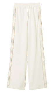 Брюки со складками и кружевом