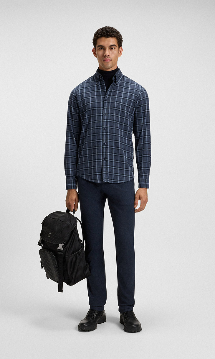 HUGO BOSS: Рубашка в клетку