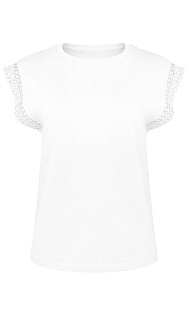 Футболка с кружевом