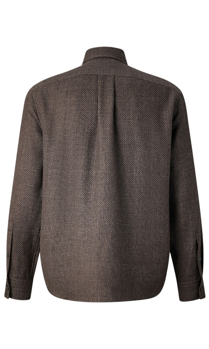 BOGNER: Рубашка из шерсти и льна