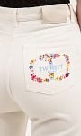 TWINSET: Джинсы с вышивкой