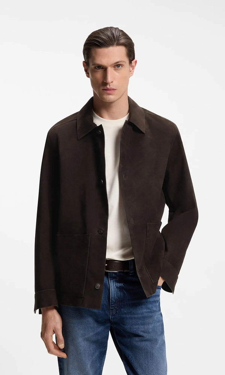 HUGO BOSS: Куртка из замши