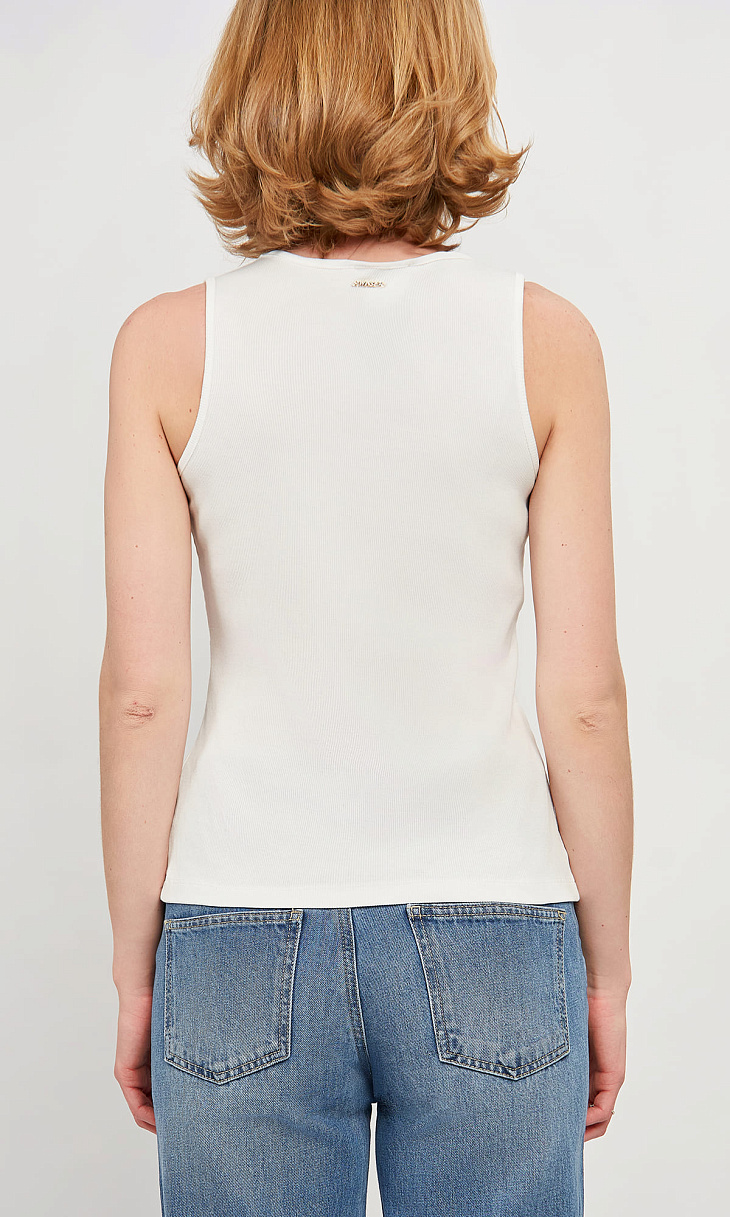 TWINSET: Топ с вышивкой