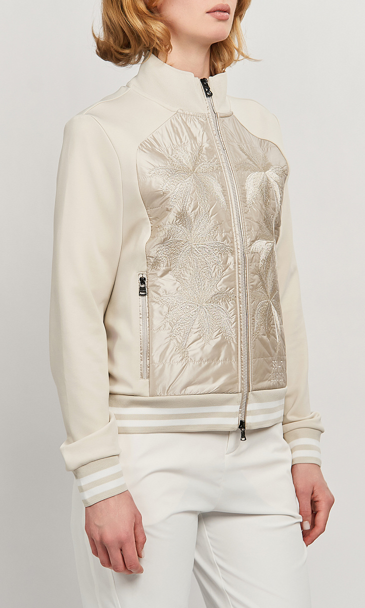 BOGNER: Куртка с атласной вставкой и вышивкой