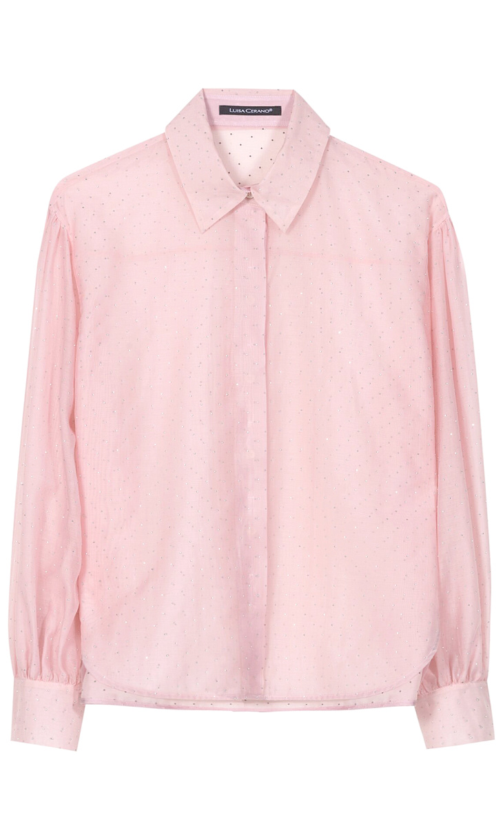 LUISA CERANO: Блуза со стразами