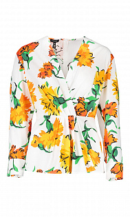 Блуза из хлопка Escada, 5032283/P989-202, сезон Весна 2020