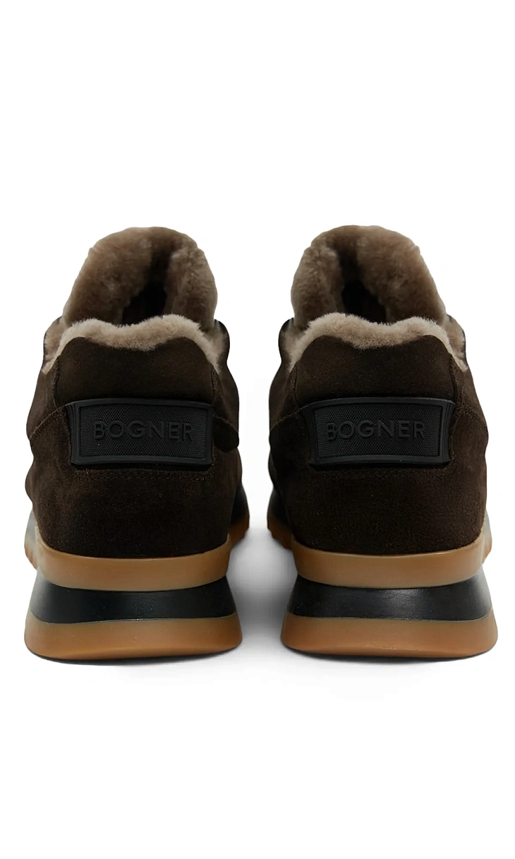 BOGNER: Замшевые кроссовки с мехом