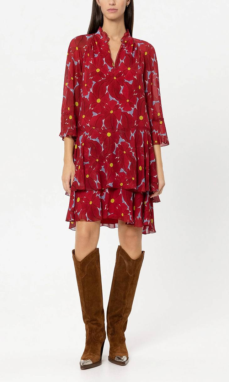 LUISA CERANO: Платье с цветочным принтом