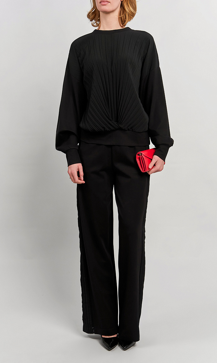 TWINSET: Брюки с плиссированными вставками