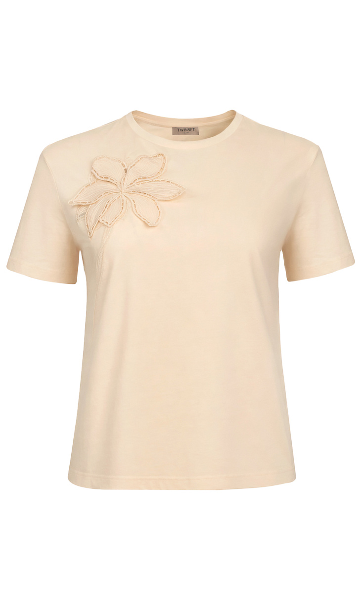 TWINSET: Футболка с аппликацией