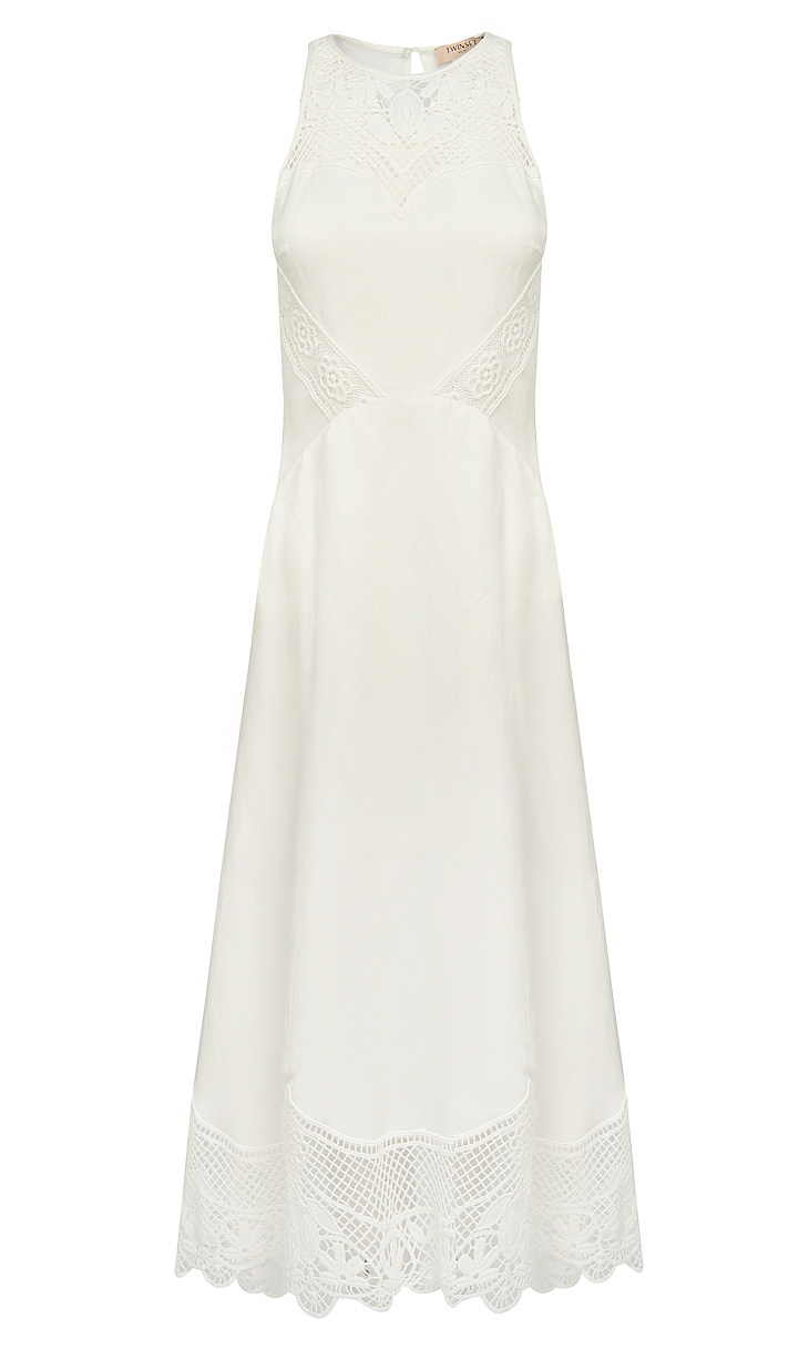 TWINSET: Платье с кружевом