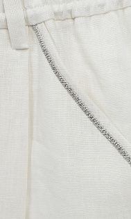 Широкие брюки из льна