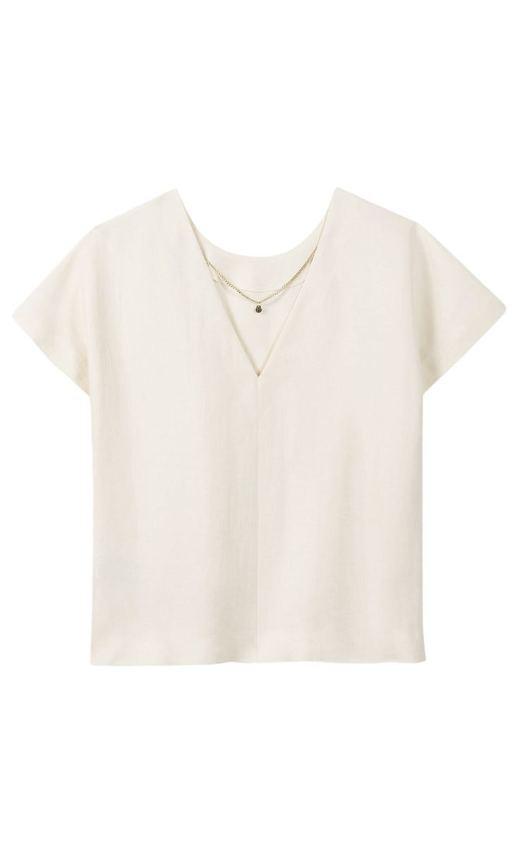 LUISA CERANO: Блуза из льна с вырезом на спине