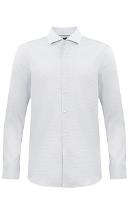 Рубашка в горошек из фактурной ткани