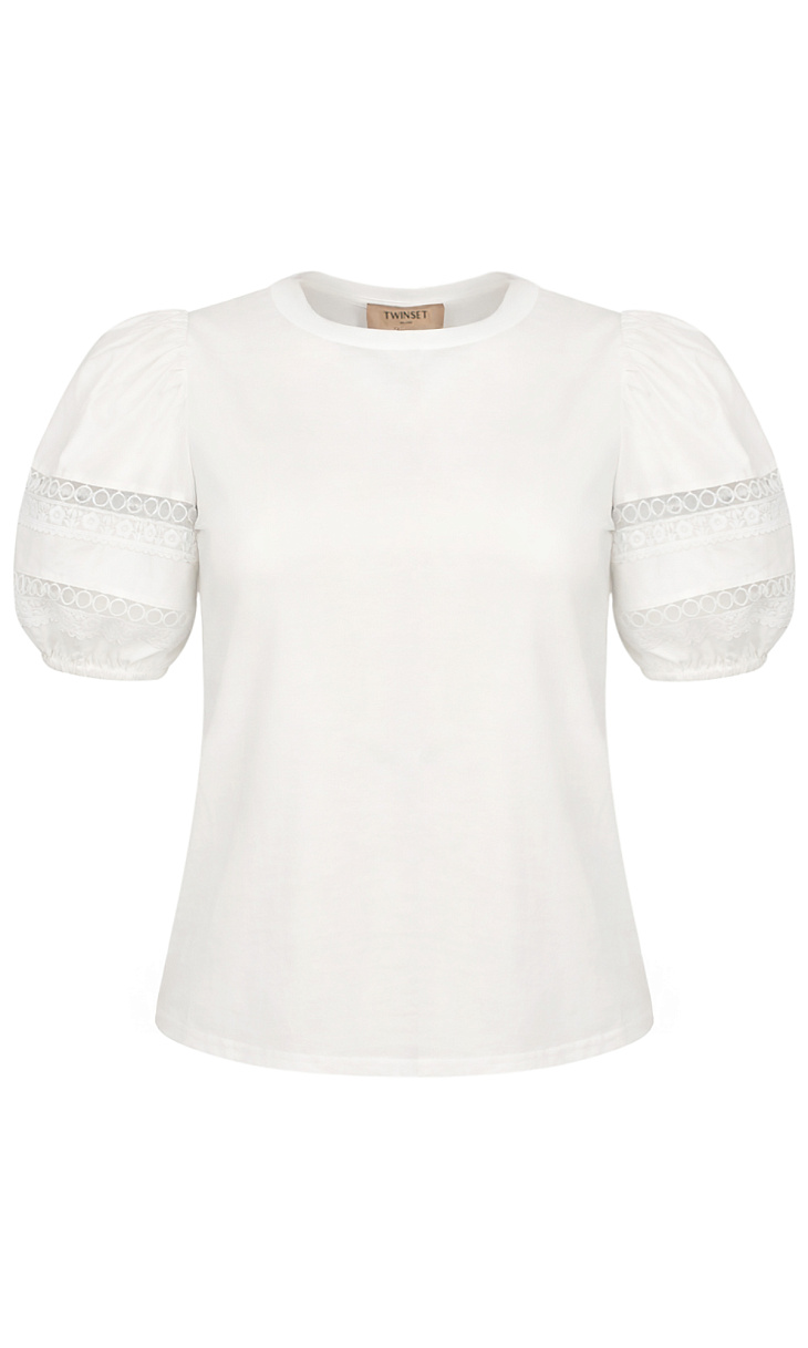 TWINSET: Блуза с кружевом