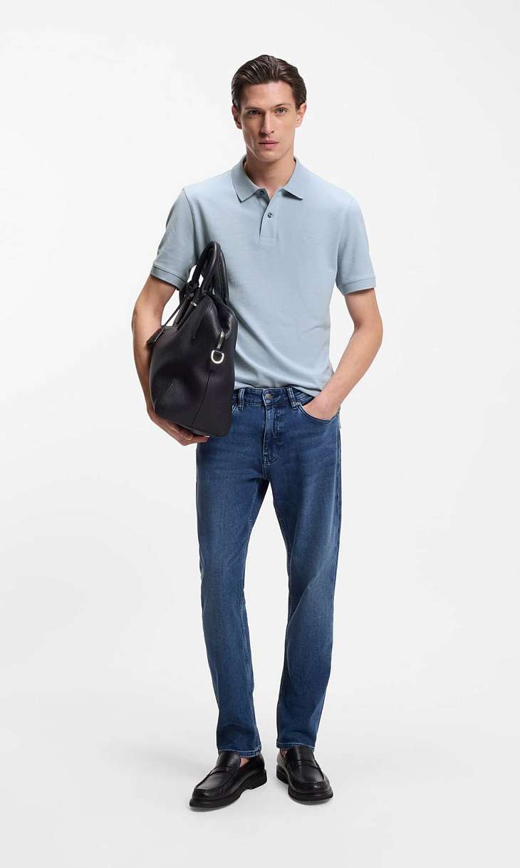 HUGO BOSS: Поло с вышитым логотипом