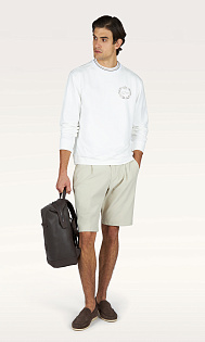 Пуловер из хлопка с вышивкой