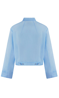 Блуза с воротником-стойкой