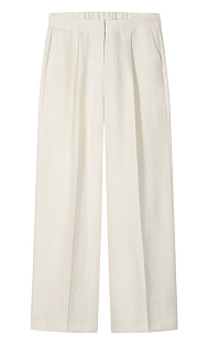 Широкие брюки из льна