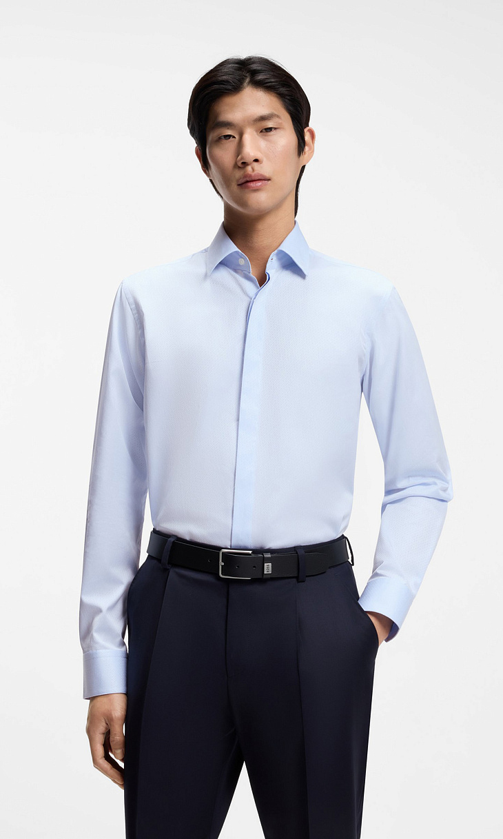 HUGO BOSS: Рубашка из хлопка