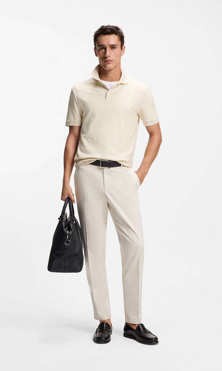 HUGO BOSS: Поло с жаккардовым узором