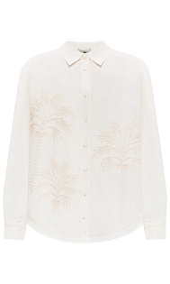 Рубашка из льна и вискозы